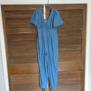 Old Navy Blue Girls' One-Piece Jumpsuit with V-Neck